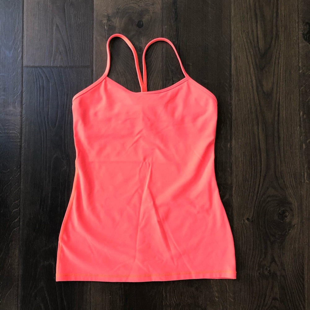 Lululemon Power Y Tank, Very Light Flare, Size 8